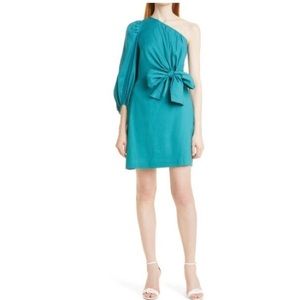 Ted Baker London Lauica One Shoulder Mini Dress with Tie Waist.